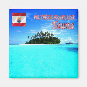 zPF004 TAUNA, Frans-Polynesië, Oceanië, Fridge Magneet
