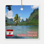 zPF013 COOK BAY, MOOREA, Frans-Polynesië, Keramisch Ornament (Achterkant)