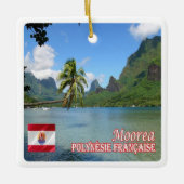 zPF013 COOK BAY, MOOREA, Frans-Polynesië, Keramisch Ornament (Voorkant)