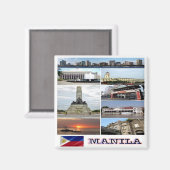 ZPH004 MANILA mosaic, Filipijnen, Azië, Magneet (Voorkant / Achterkant)