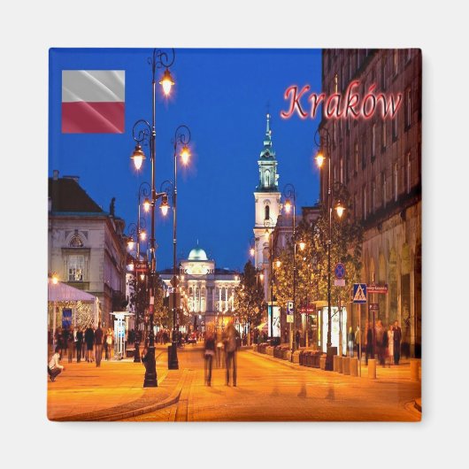 zPL019 KRAKÓW LONG COURSE, Polen, Europa, Fridge Magneet (Voorkant)