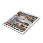 zPL020 KRAKÓW "I Love", Polen, Europa. Tegeltje (Zijkant)