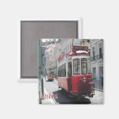 zPT014 LISBON Tram Streetcar, Portugal, Fridge Magneet (Voorkant / Achterkant)