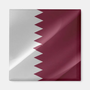 zQA002 met Qatari FLAG Qatar, Fridge Magnet Magneet