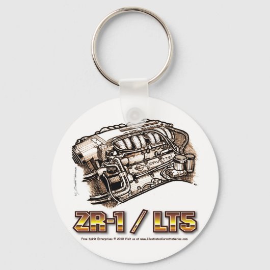 ZR1 LT5 Corvette Engine Sleutelhanger (Voorkant)