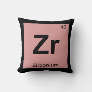 Zr - Zirkonium Chemie Periodiek Systeem Symbool Kussen