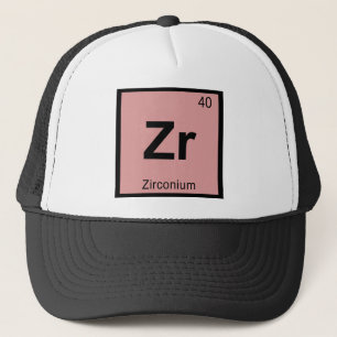 Zr - Zirkonium Chemie Periodiek Systeem Symbool Trucker Pet