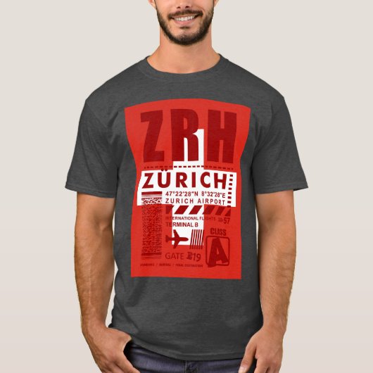 ZRH Luchthaven Zürich T-shirt (Voorkant)