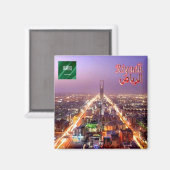 zSA019 panorama van RIYADH, Saudi-Arabië, Fridge Magneet (Voorkant / Achterkant)