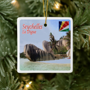 zSC003 SEYCHELLES, La Digue, Afrika, Keramisch Ornament