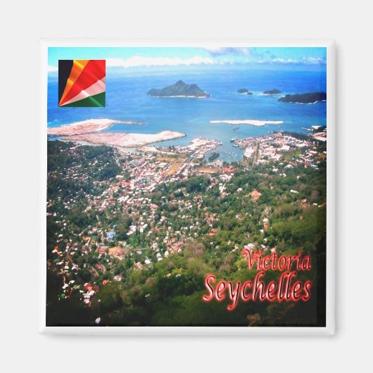 zSC016 VICTORIA, Seychellen, Afrika, Fridge Magneet (Voorkant)