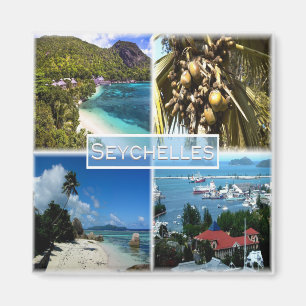 ZSC025 SEYCHELLES, Mozaïek, Afrika, Fridge Magneet