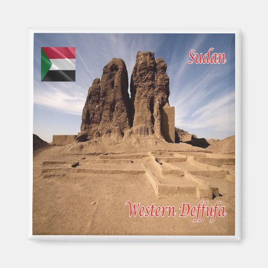 zSD003 SUDAN, Westerne Deffufa, Afrika, Fridge Magneet (Voorkant)