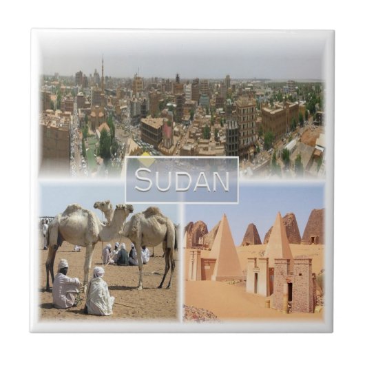 zSD008 KHARTOUM, Mozaïek, Soedan, Afrika, Tegeltje (Voorkant)