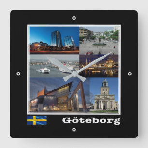zSE004 GOTHENBURG, Zweden, Europa, Vierkante Klok