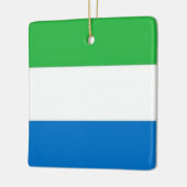 zSL001 SIERRA LEONE Vlag, Afrika, Keramisch Ornament (Links)