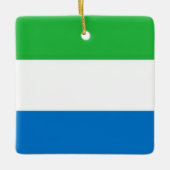 zSL001 SIERRA LEONE Vlag, Afrika, Keramisch Ornament (Voorkant)