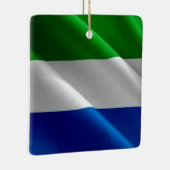 zSL002 SIERRA LEONE, Waving Flag, Afrika, Keramisch Ornament (Rechts)