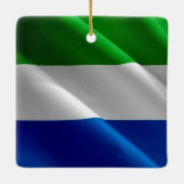 zSL002 SIERRA LEONE, Waving Flag, Afrika, Keramisch Ornament (Achterkant)