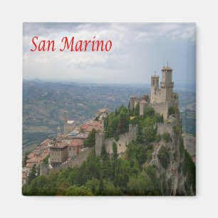 zSM007 MONTE TITANO panorama, San Marino, Fridge Magneet