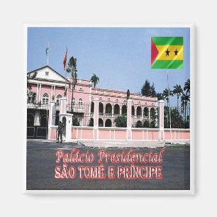 zST006 SAO TOME' Het presidentiële paleis, Fridge Magneet