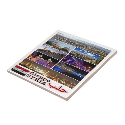 zSY003 collage van ALEPPO, Syrië, Azië, Tegeltje (Zijkant)