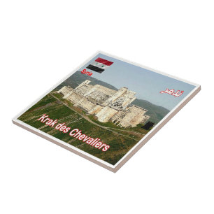 zSY010 panorama KRAK DES CHEVALIERS, Syrië, Tegeltje