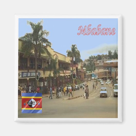 zSZ004 MBABANE, Swaziland, Afrika, Fridge Magneet (Voorkant)
