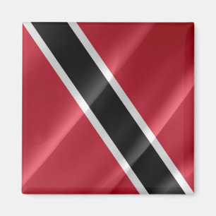 zT002 TRINIDAD en TOBAGO, golvende vlag, vriend Magneet