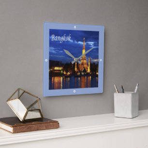 zTH016 BANGKOK by nigth, Thailand, Azië, Vierkante Klok