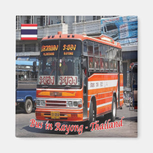 zTH027 BUS in RAYONG, Thailand, Azië, Fridge Magneet