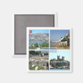 ZTR005 BODRUM, Turkije, Europa, Fridge Magneet (Voorkant / Achterkant)