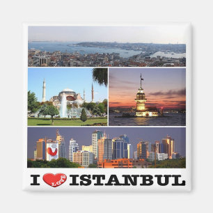 zTR011 ISTANBUL "I LIVE", Turkije, Europa, Fridge Magneet
