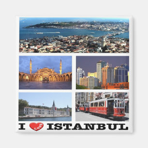zTR013 ISTANBUL "I LIVE", Turkije, Europa, Fridge Magneet