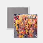 ZTT006 TRINIDAD, Trinidad Tobago, Carnival, Fridge Magneet (Voorkant / Achterkant)
