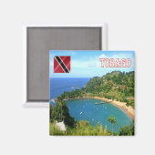 zTT007 TOBAGO, Parlatuvier Bay, Fridge Magneet (Voorkant / Achterkant)