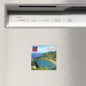zTT007 TOBAGO, Parlatuvier Bay, Fridge Magneet (Insitu (Vaatwasser))