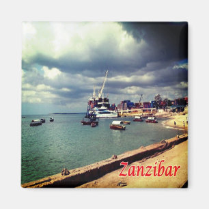 zTZ007 ZANZIBAR, Ferry Docked, Tanzania, Fridge Magneet