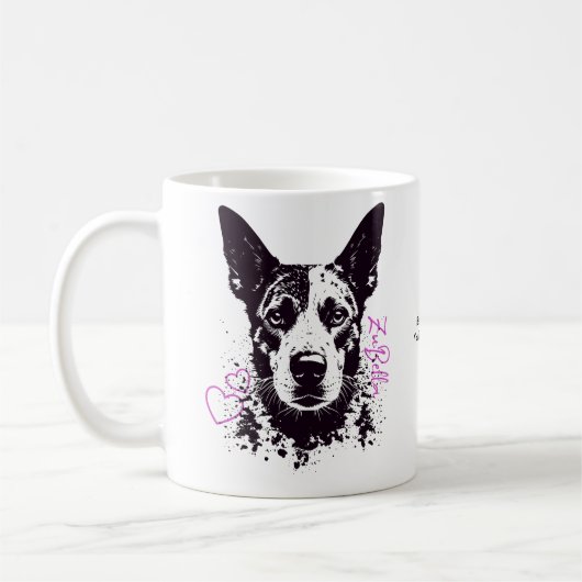 ZuBella Blue Heeler Hondenliefhebbers Koffiemok (Links)