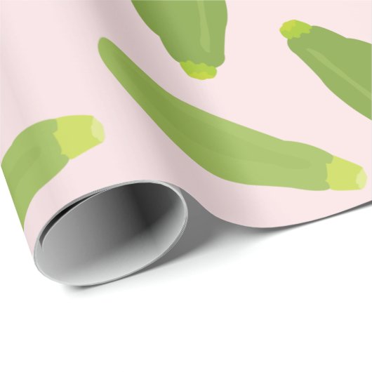 Zucchini Courgette Summer Squash Pattern Cadeaupapier (Rol Hoek)