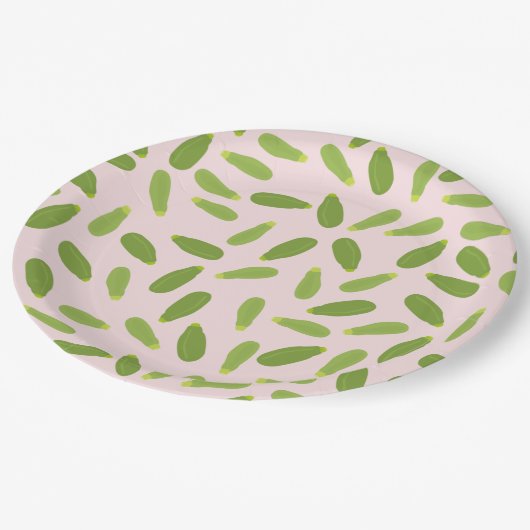 Zucchini Courgette Summer Squash Pattern Papieren Bordje (Gekanteld)