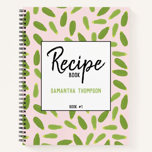 Zucchini Courgette Summer Squash Pattern Recipe Notitieboek (Voorkant)