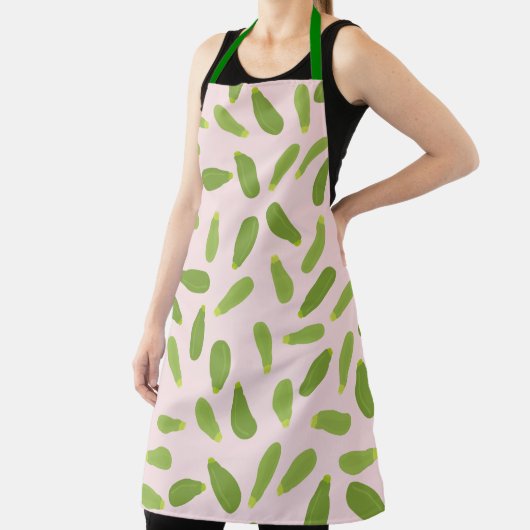 Zucchini Courgette Summer Squash Pattern Schort (Insitu)