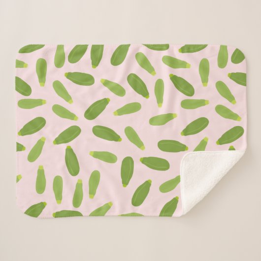 Zucchini Courgette Summer Squash Pattern Sherpa Deken (Voorkant (horizontaal))