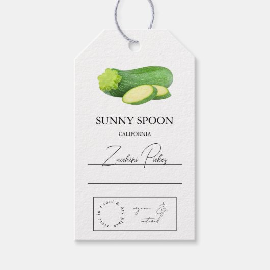 Zucchini Hang Label Cadeaulabel (Voorkant)