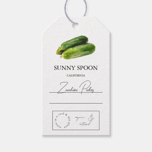 Zucchini Hang Label Cadeaulabel (Voorkant)