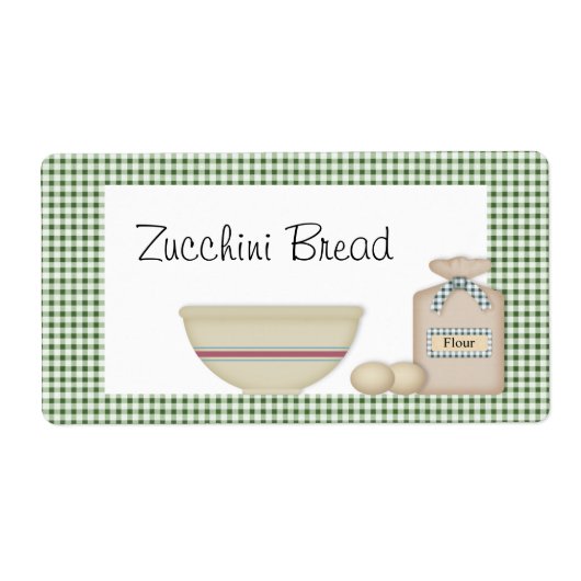 Zucchini-leeslabel Etiket (Voorkant)