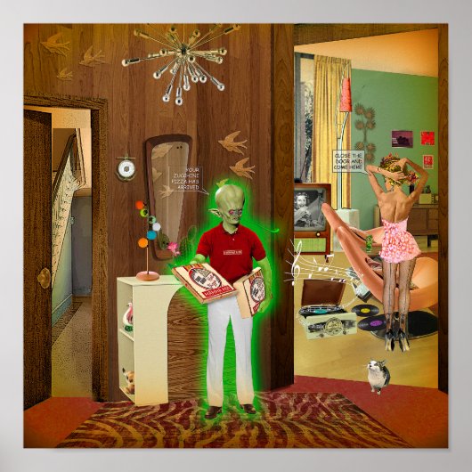 Zucchini Pizza Poster (Voorkant)