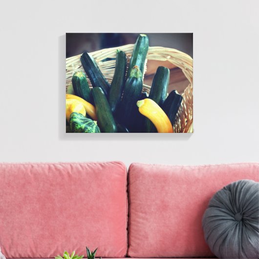 Zucchini Summer Squash Gourds Vegetables Canvas Afdruk (Insitu (Woonkamer))