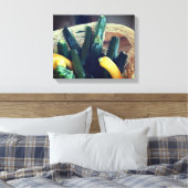 Zucchini Summer Squash Gourds Vegetables Canvas Afdruk (Insitu (Slaapkamer))